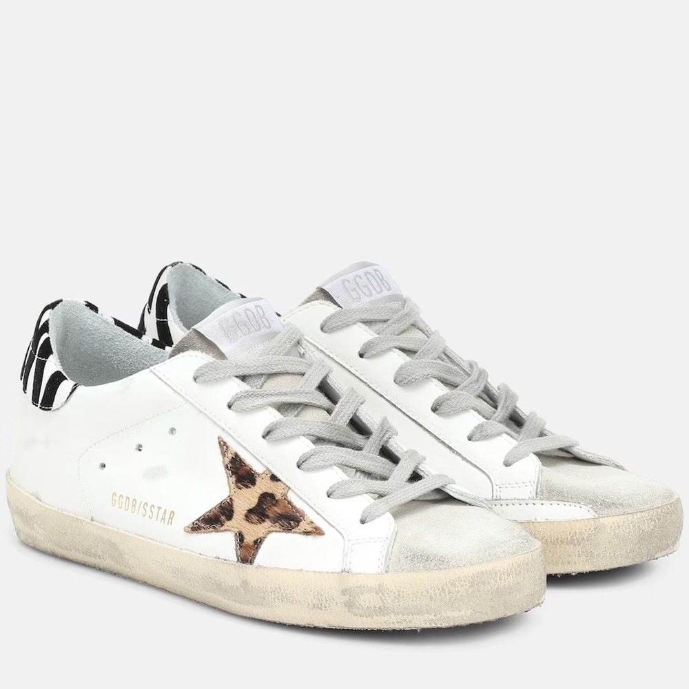 Golden Goode Superstar Sneakers size 40 leopard zebra like new